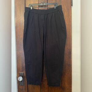 J. Crew Factory Linen Cotton Pants Black Size 16